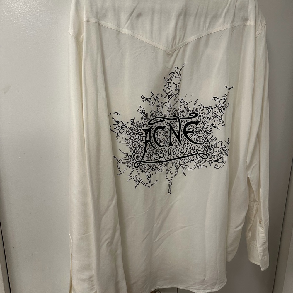 Acne Studios Sandrok Fluid Viscose Western Shirt